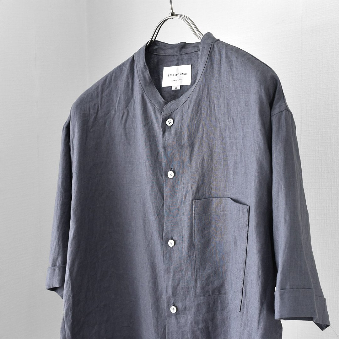 ルシェロ　Still by hand リネン100% STILL BY HAND（スティルバイハンド）French Linen Band Collar