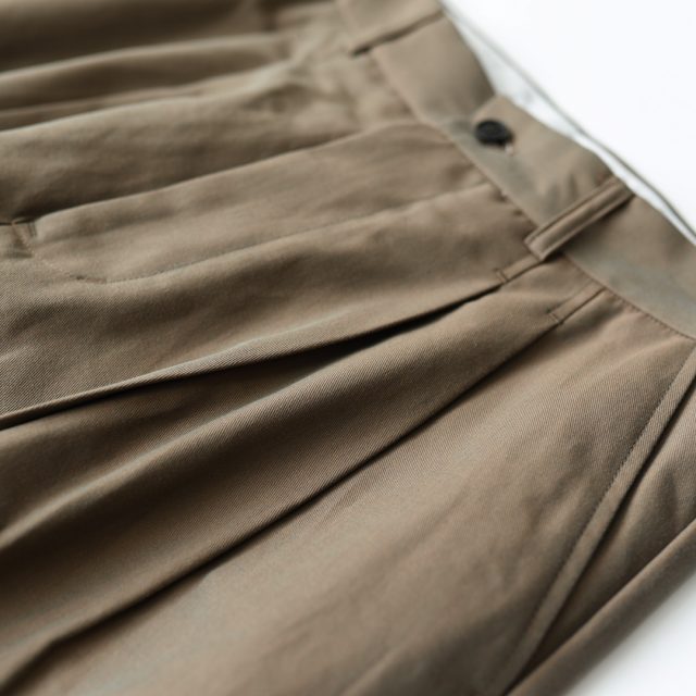 パンツ STILL BY HAND COTTON CHAMBRAY PANTS STILL BY HAND / スティル バイ ハンド】Deep 2Tuck Cotton