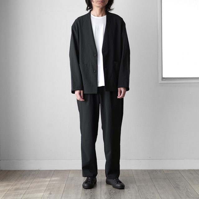 LA MOND(ラモンド) NO-COLLAR SHARI JACKET セット 再入荷】LA MOND. ラモンド SHARI JACKET no collar シャリ
