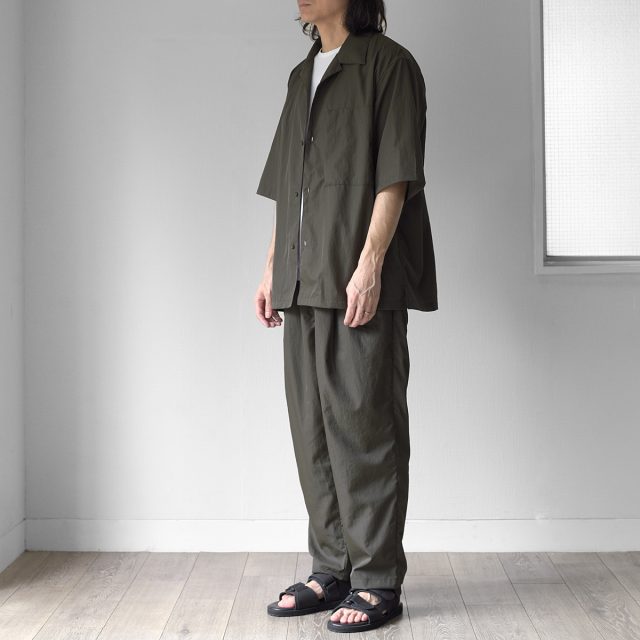 スティルバイハンド STILL BY HAND （スティルバイハンド）Nylon Open Collar Shirts