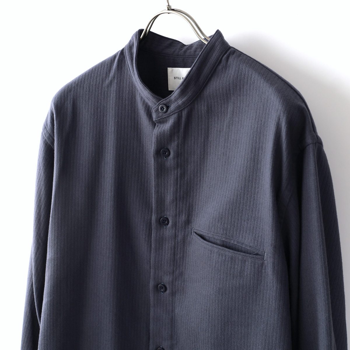 STILL BY HANDのコットンピケ・バンドカラーシャツ – Daily Blog