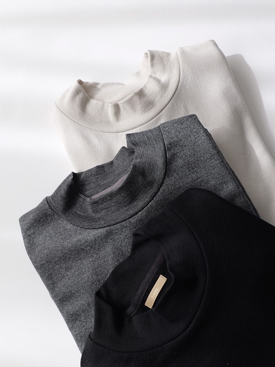 アウターを引き立てるウールモックネック。LAMOND – Drwst Mock Neck