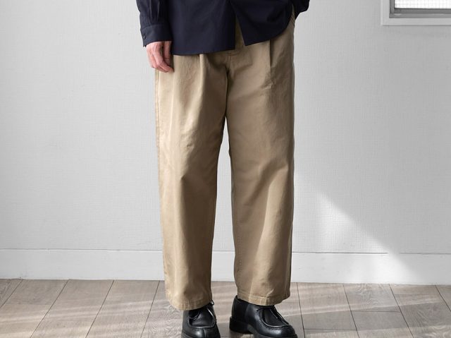 STILL BY HAND(スティルバイハンド)Selvedge Chino 1 pleat pants