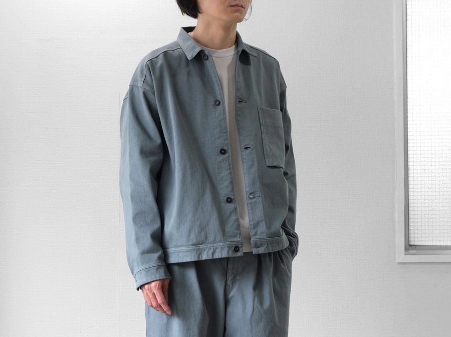 CURLY（カーリー）KNIT DENIM TRUCKER JACKET & 2TUCK EZ WIDE SLACKS
