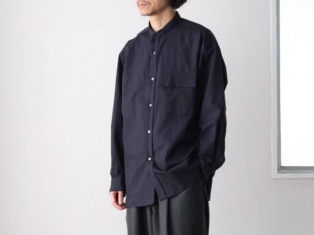 STILL BY HAND（スティルバイハンド）Cotton/Ramie Band Collar Shirt