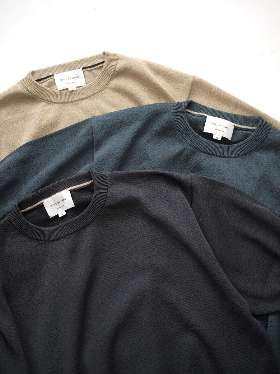 STILL BY HAND（スティルバイハンド）Half sleeve knit t-shirt