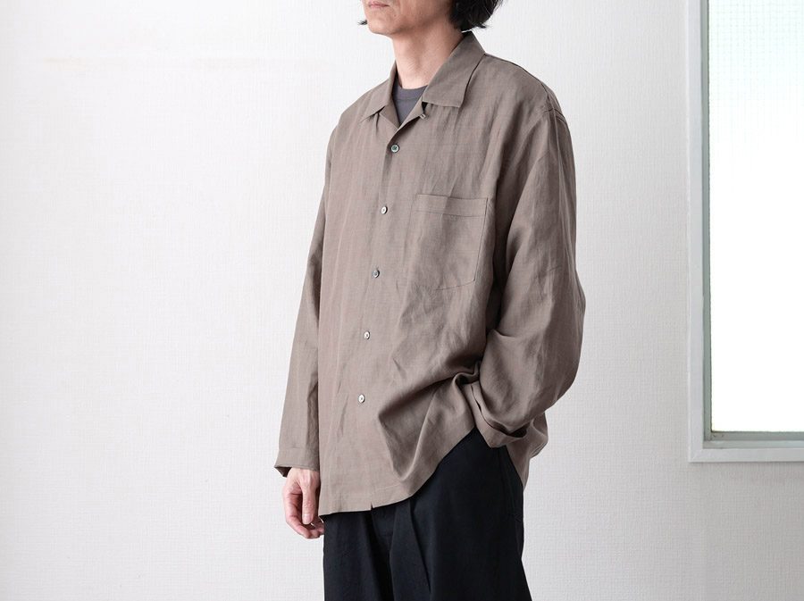 STILL BY HAND（スティルバイハンド）Ramie Mixed Open Collar Shirt